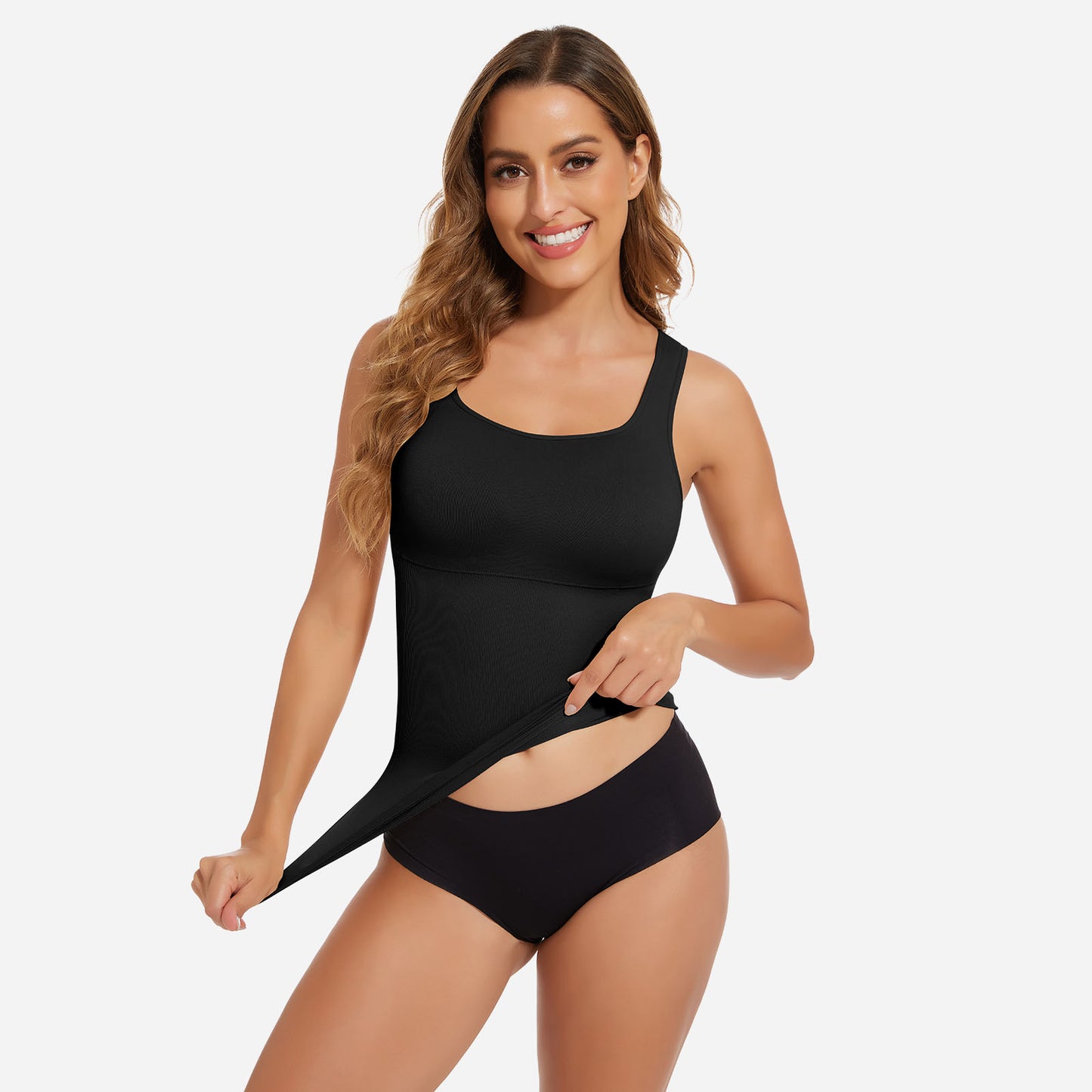 Joyshaper Bust Support Tummy Control Square Neck Tank Top