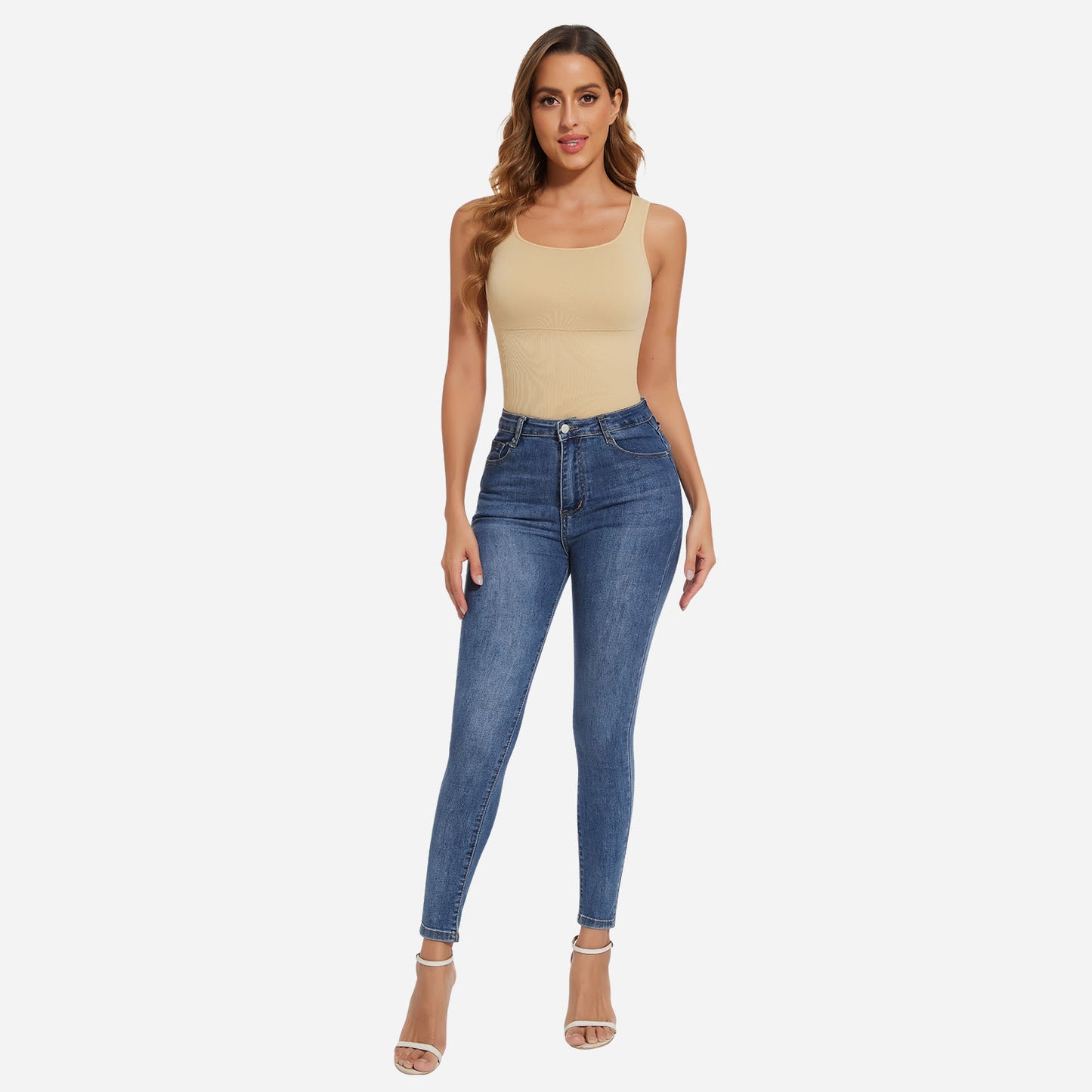 Joyshaper Bust Support Tummy Control Square Neck Tank Top