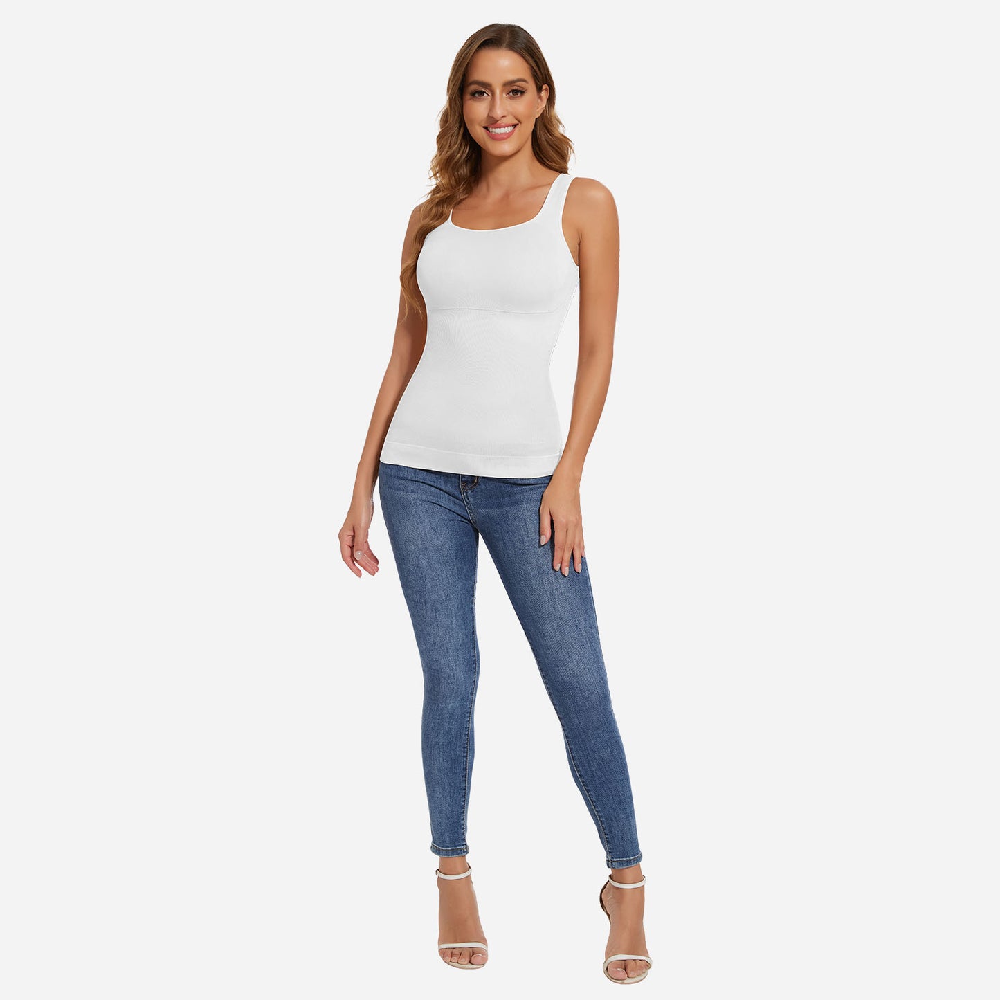 Joyshaper Bust Support Tummy Control Square Neck Tank Top