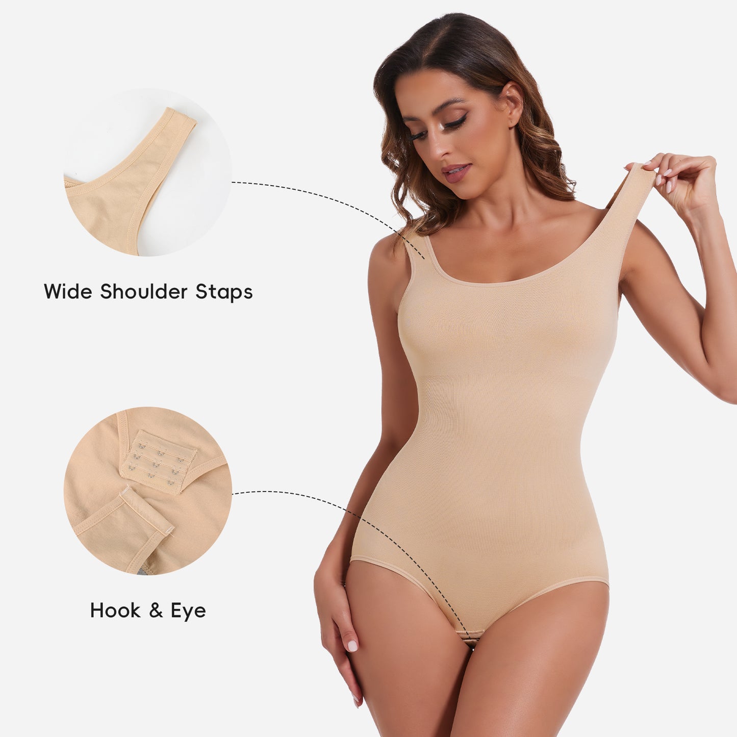 Joyshaper Round Neck Tank Bodysuit Shapewear Tummy Control