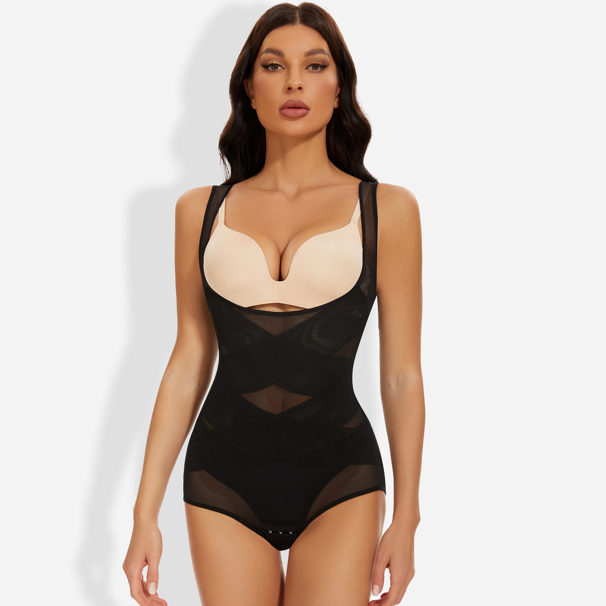 JOYSHAPER Women's Shapewear Bodysuit - Tummy Control Seamless Open Bust Bodysuit, Full Body Shaper