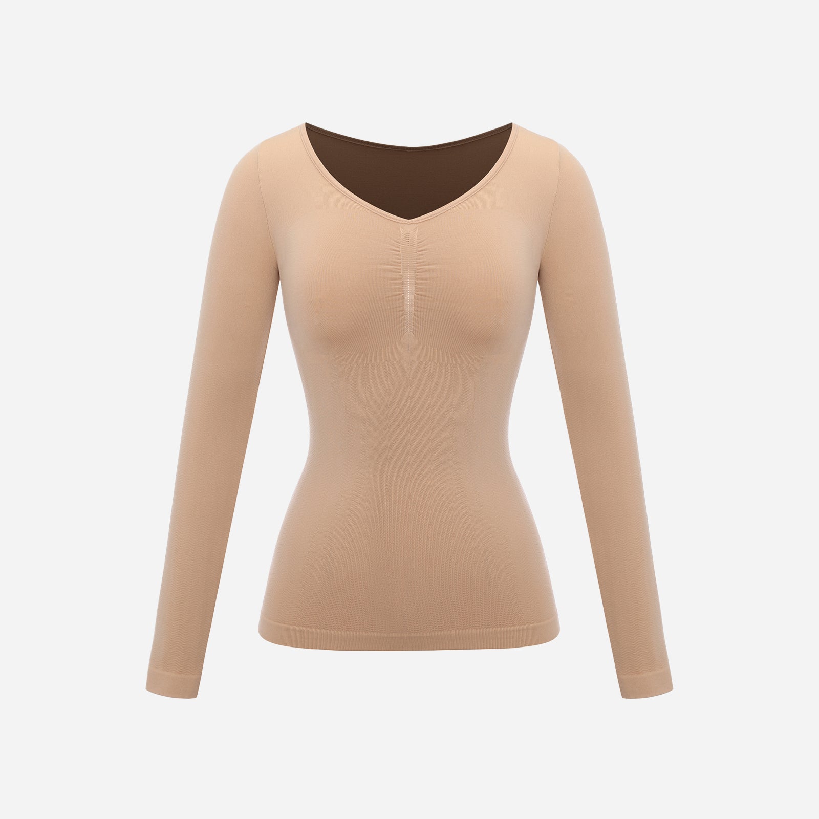 Joyshaper Seamless Shaper Long-Sleeve Top with Padded Bra