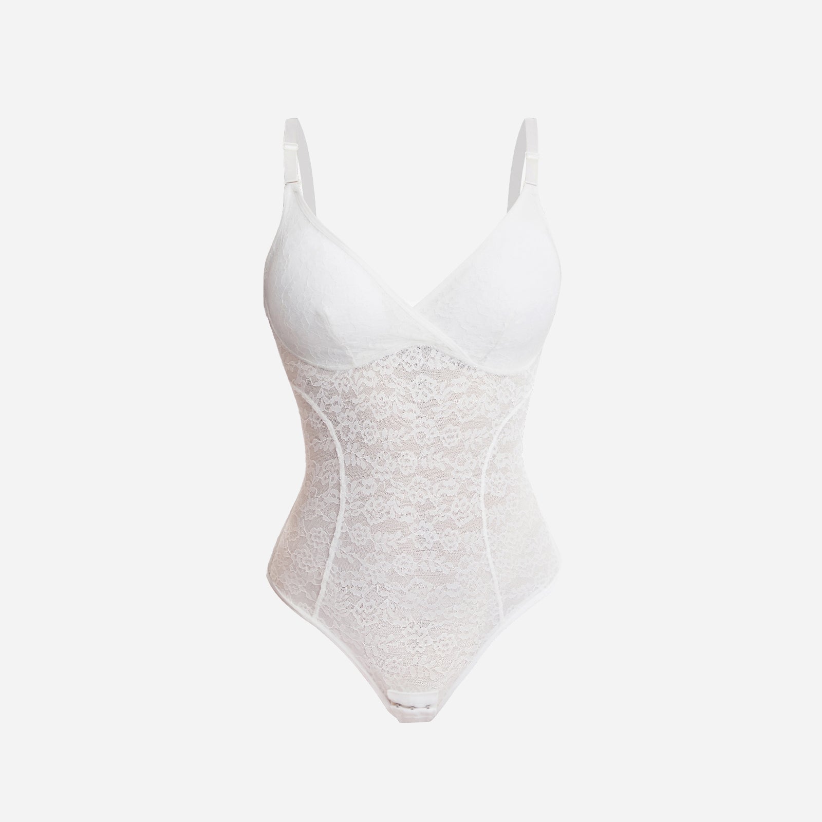 Joyshaper V-Neck Lace Thong Bodysuit