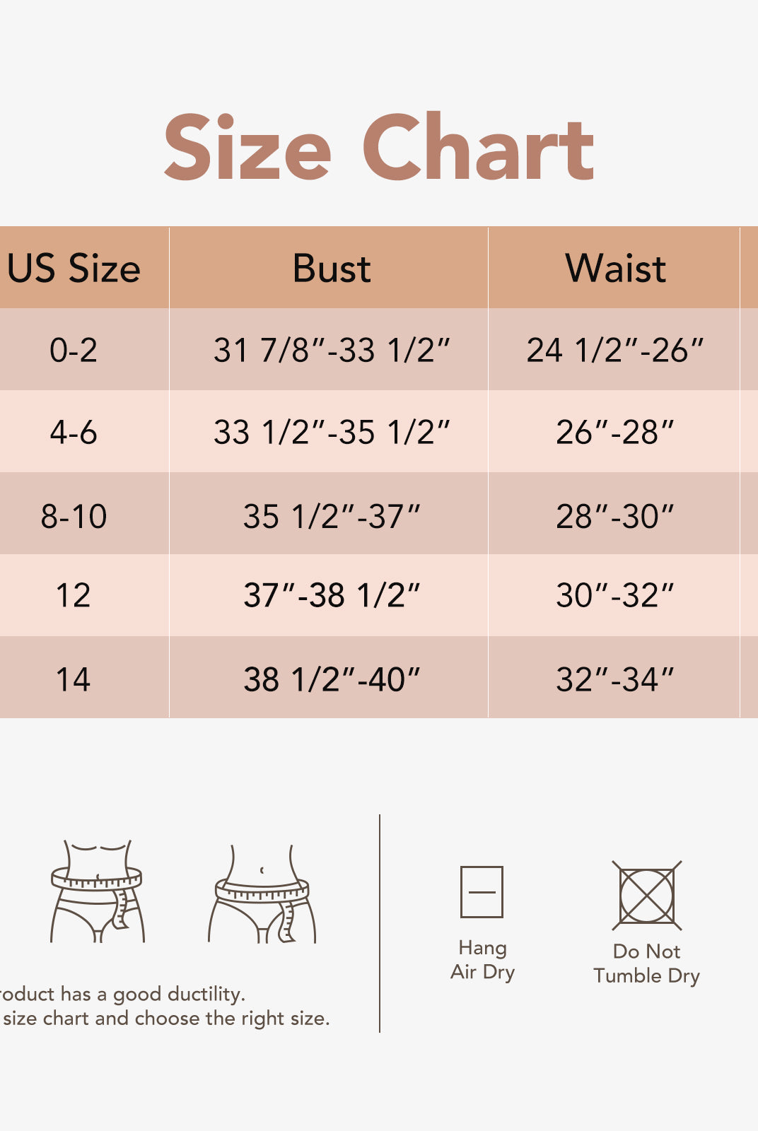 Joyshaper Seamless Tank with Adjustable Straps size chart