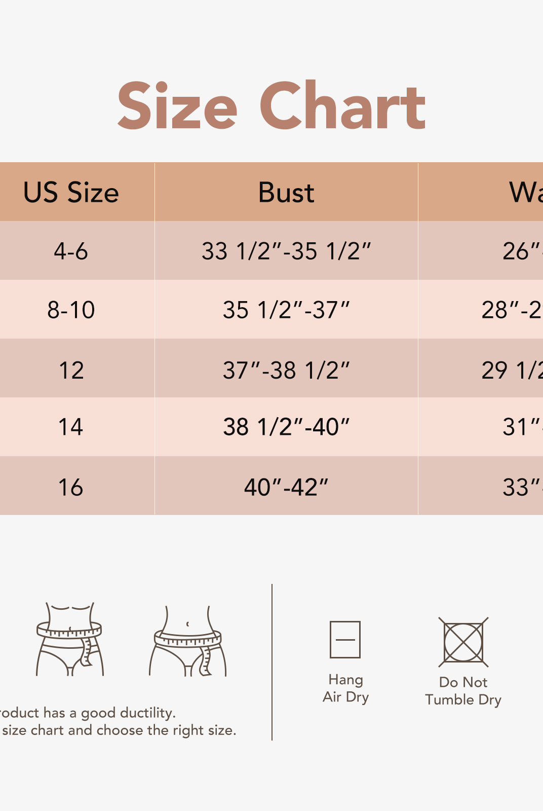 Joyshaper V-Neck Lace Thong Bodysuit size chart