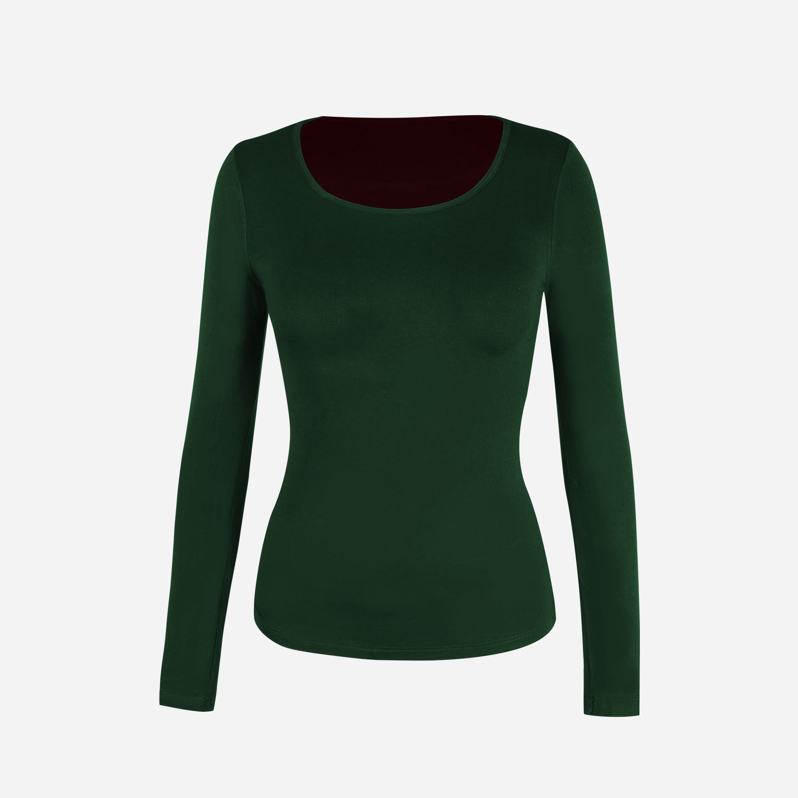 Joyshaper Scoop Neck T Shirt Slim Fit Long Sleeve Tops Tee