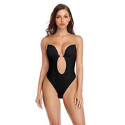 Joyshaper Plunging Deep V-Neck Strapless Backless Thong Bodysuit