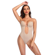 Joyshaper Plunging Deep V-Neck Strapless Backless Thong Bodysuit