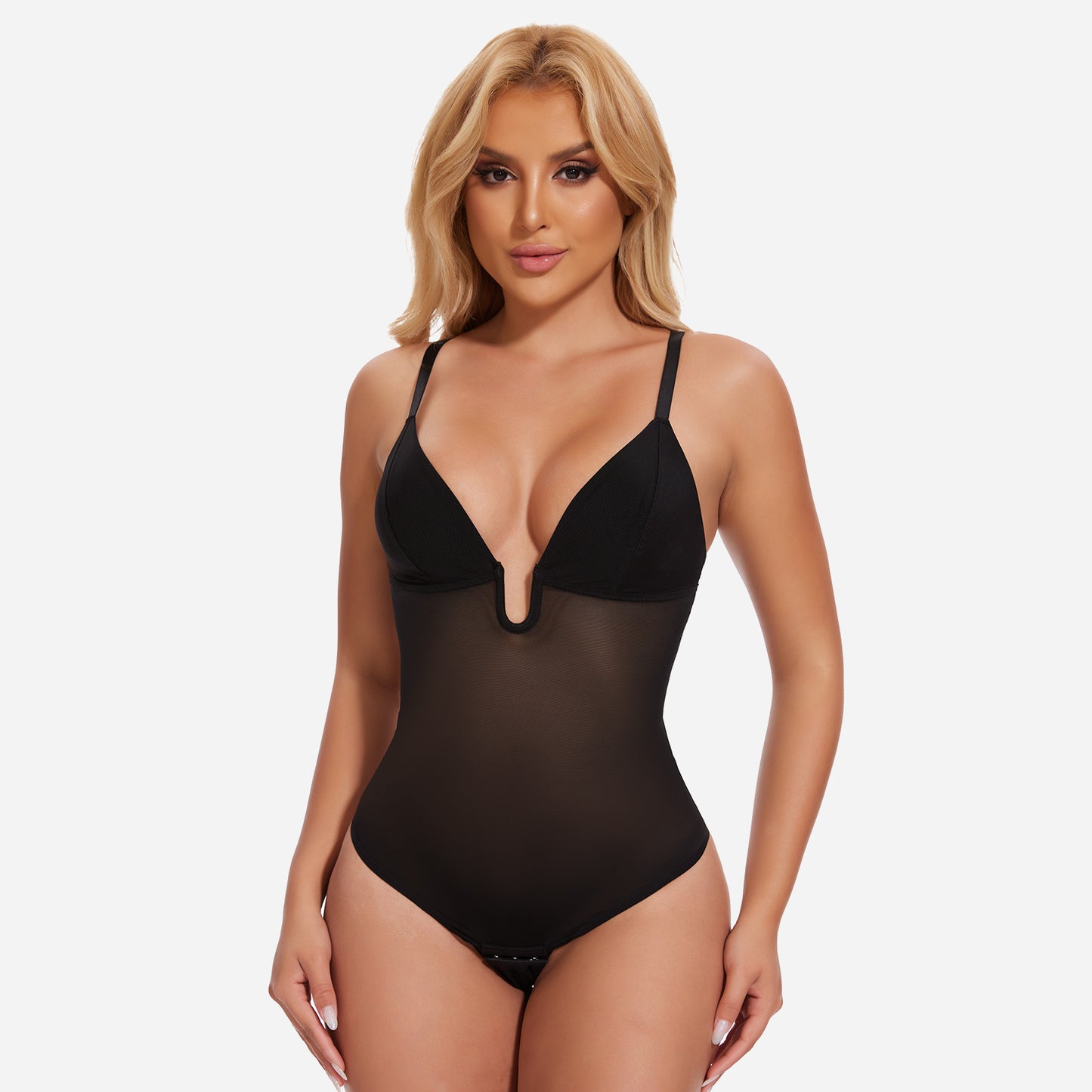 Joyshaper Low Back U Plunge Thong Shapewear Bodysuit
