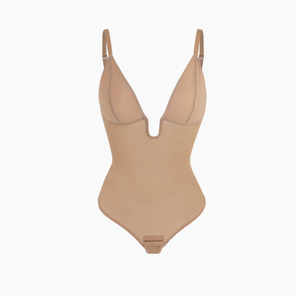 Joyshaper Low Back U Plunge Thong Shapewear Bodysuit