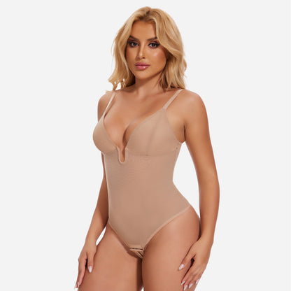 Joyshaper Low Back U Plunge Thong Shapewear Bodysuit