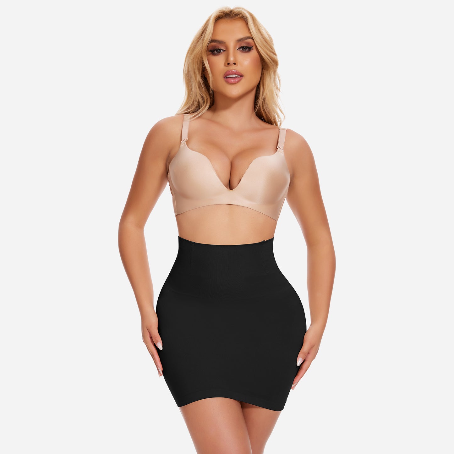 Joyshaper Seamless Half Shapewear Skirt With Built In Thong