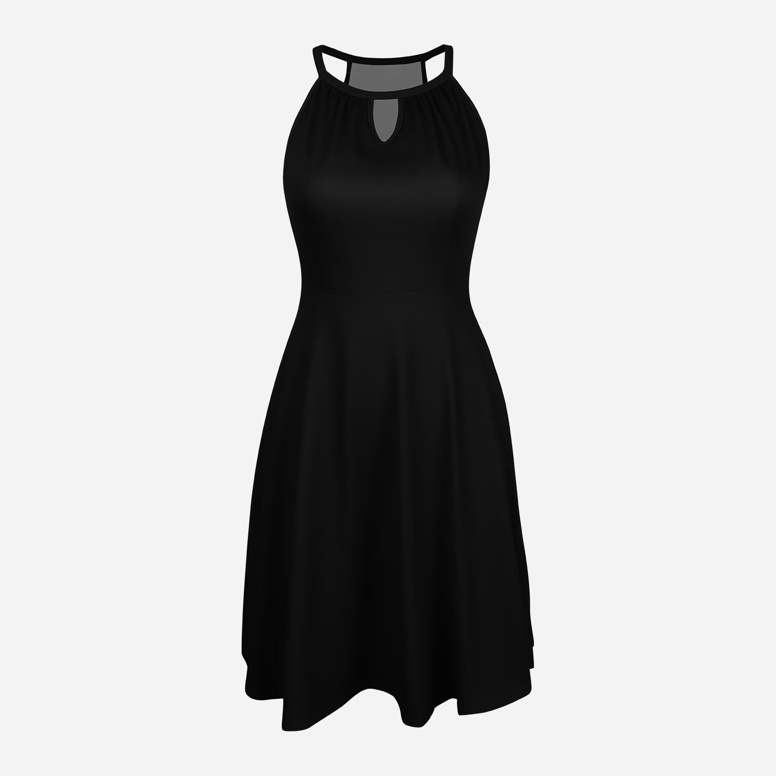 JOYSHAPER Summer Halter Dress with Built-in Bra and Pockets Casual Flowy