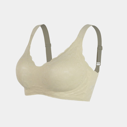 Joyshaper Supportive Push-Up V-Neck Lace Bra
