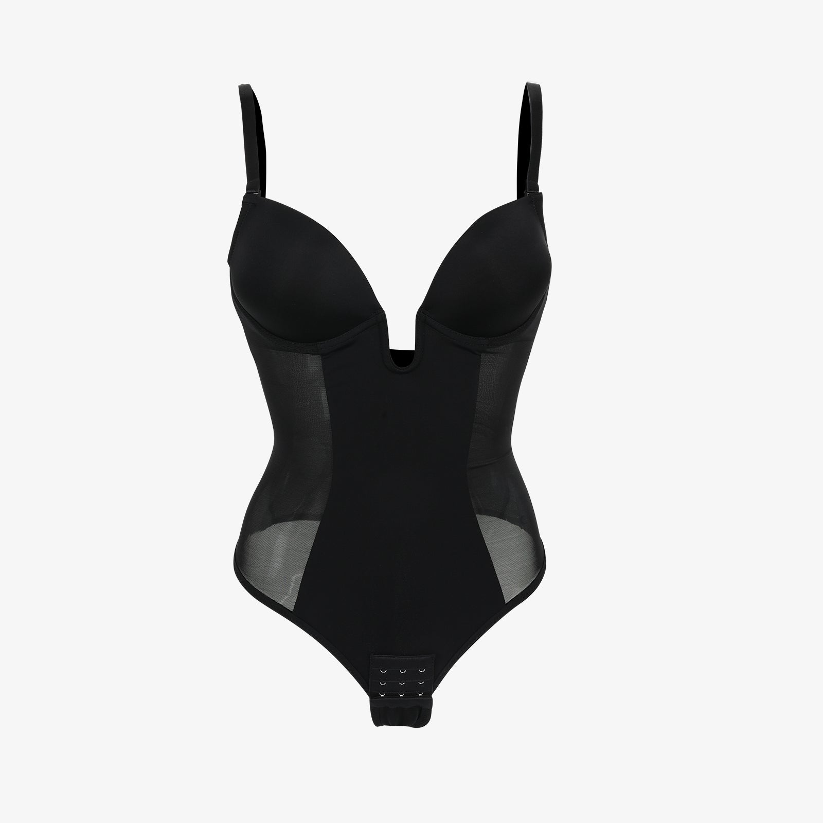 Joyshaper Built in Bra U-Plunge Backless Shapewear Thong Bodysuit