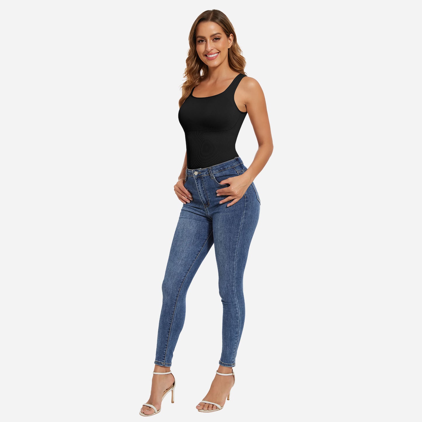 Joyshaper Bust Support Tummy Control Square Neck Tank Top