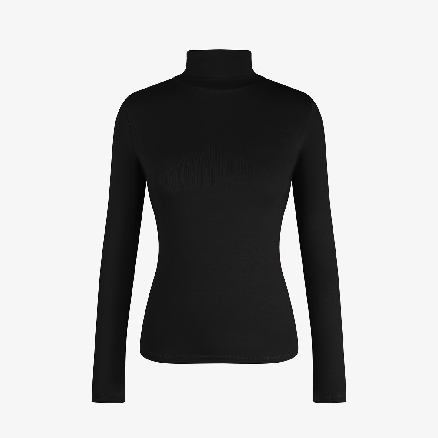Joyshaper Cotton Stretch Long Sleeve Mock Turtle Neck Top