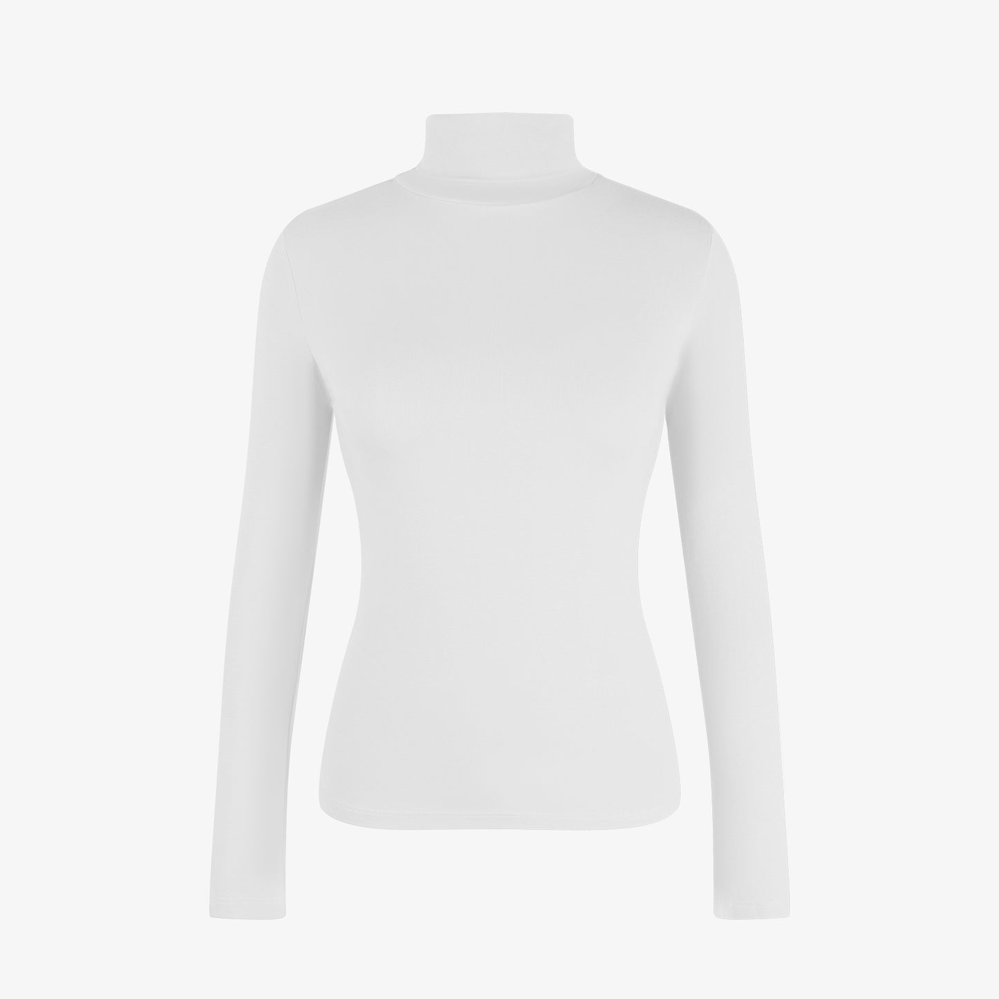 Joyshaper Cotton Stretch Long Sleeve Mock Turtle Neck Top