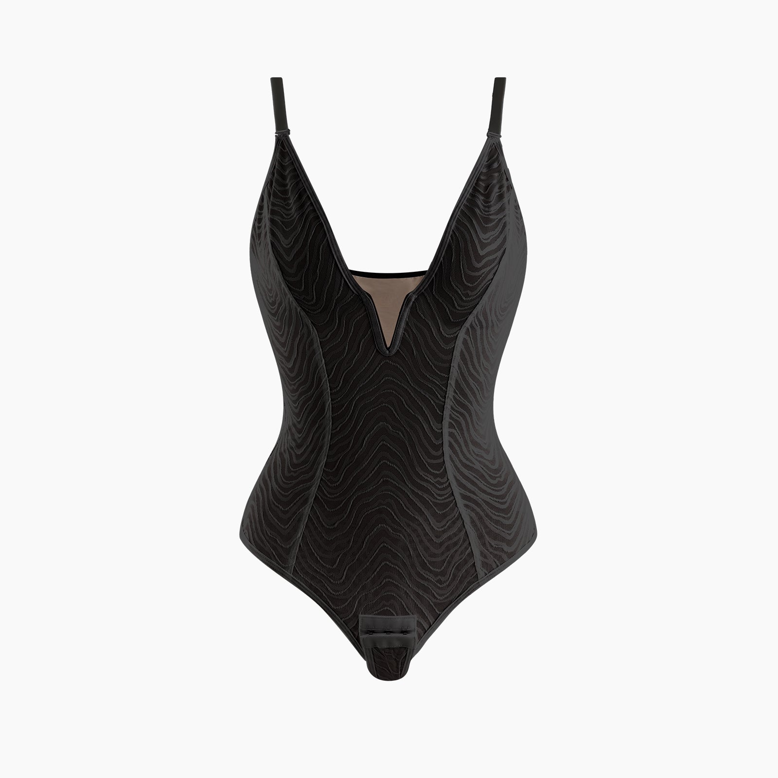 Joyshaper Deep V Lace Shapewear Corset Thong Bodysuit