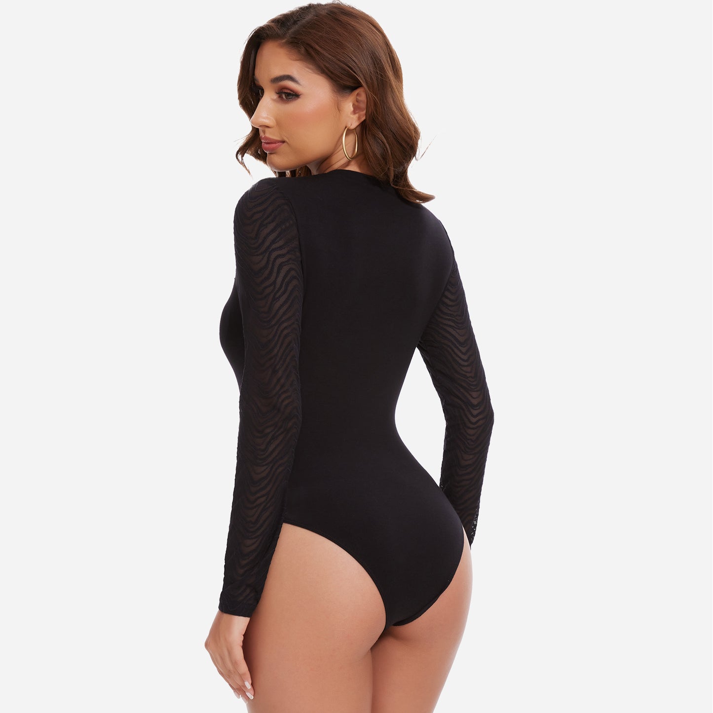 Joyshaper Elegant Long Sleeve Going Out Bodysuit Top