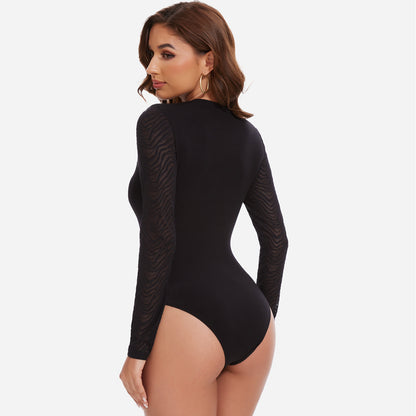 Joyshaper Elegant Long Sleeve Going Out Bodysuit Top