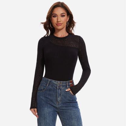 Joyshaper Elegant Long Sleeve Going Out Bodysuit Top