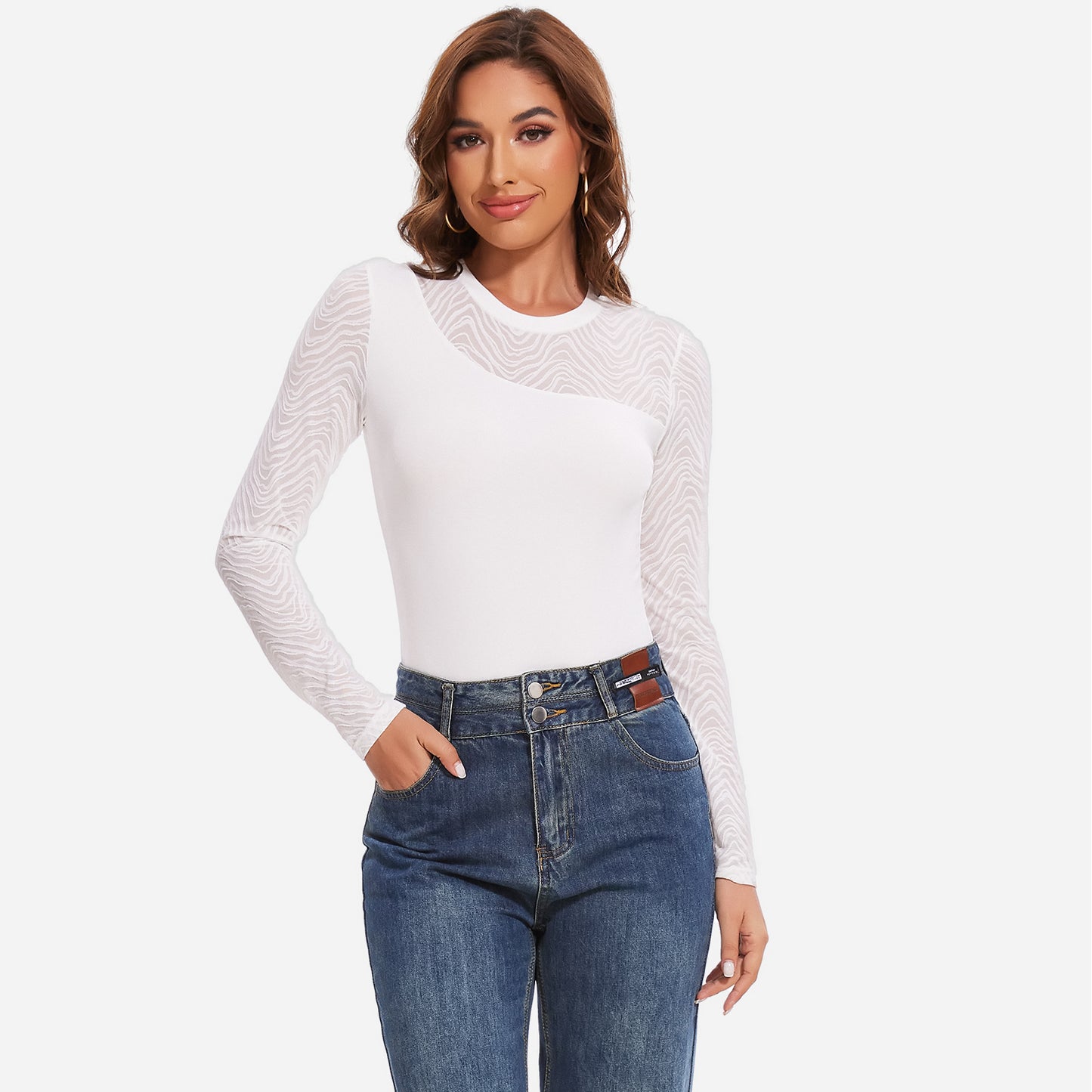 Joyshaper Elegant Long Sleeve Going Out Bodysuit Top
