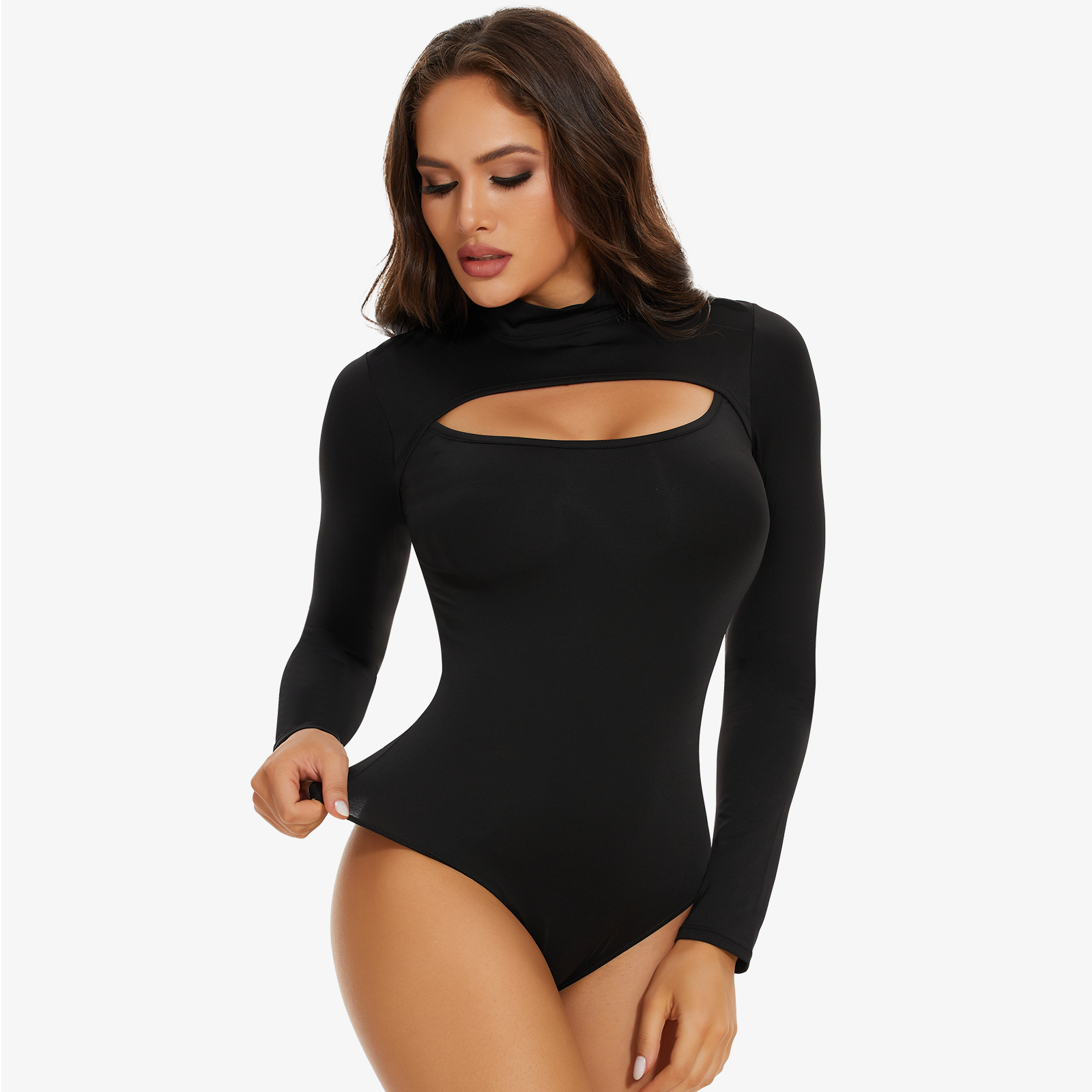 Joyshaper Front Cutout Long Sleeve Bodysuit