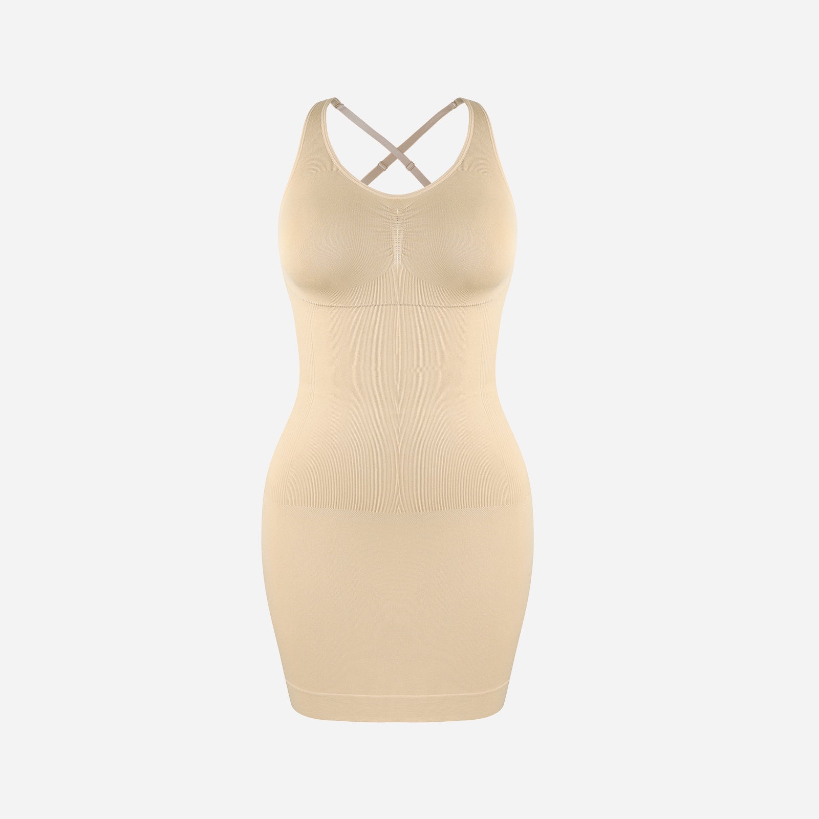 Joyshaper Halter Slip Dress Shapewear with Removable Cups Tummy Control