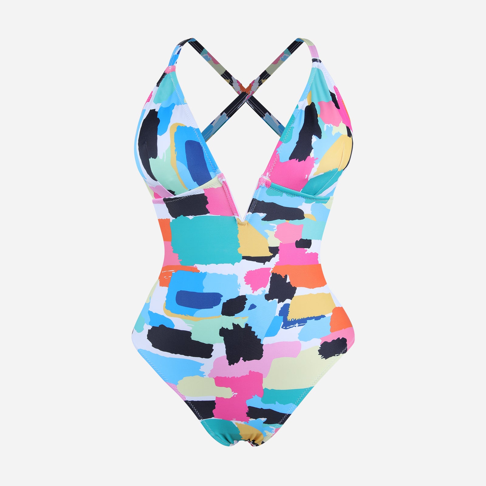 Joyshaper One-Piece Swimsuit Tummy Control Deep V Bathing Bodysuit