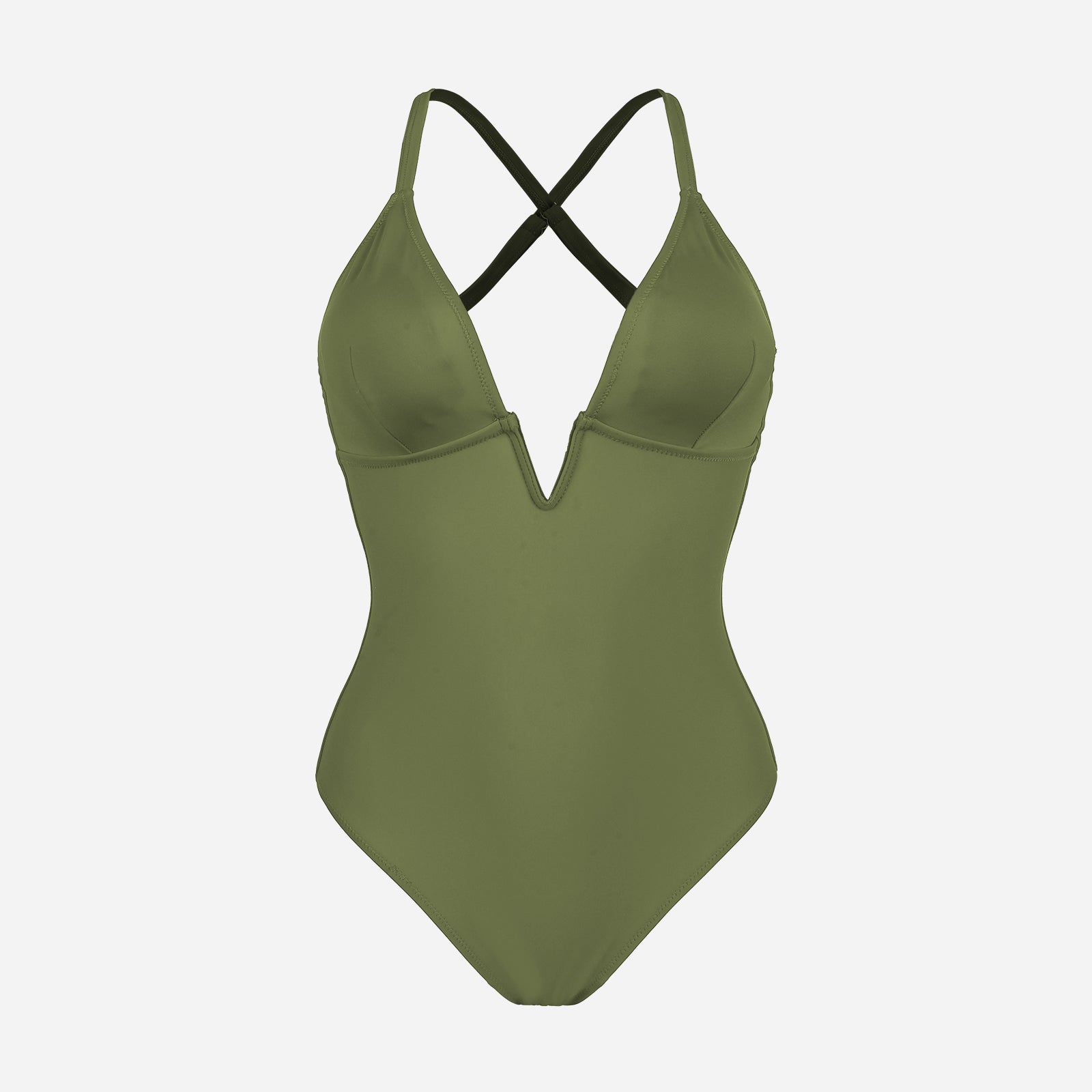 Joyshaper One-Piece Swimsuit Tummy Control Deep V Bathing Bodysuit