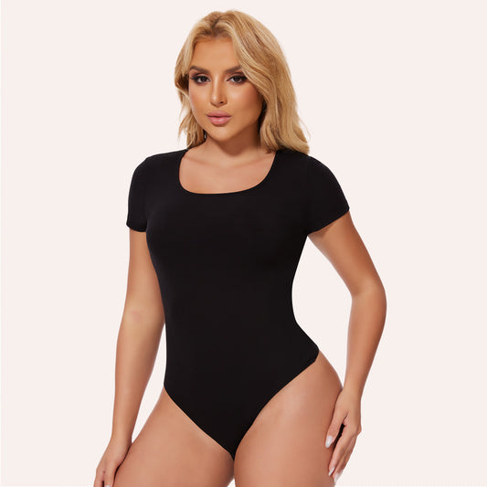 Joyshaper Round Neck Short Sleeveless Bodysuit Top