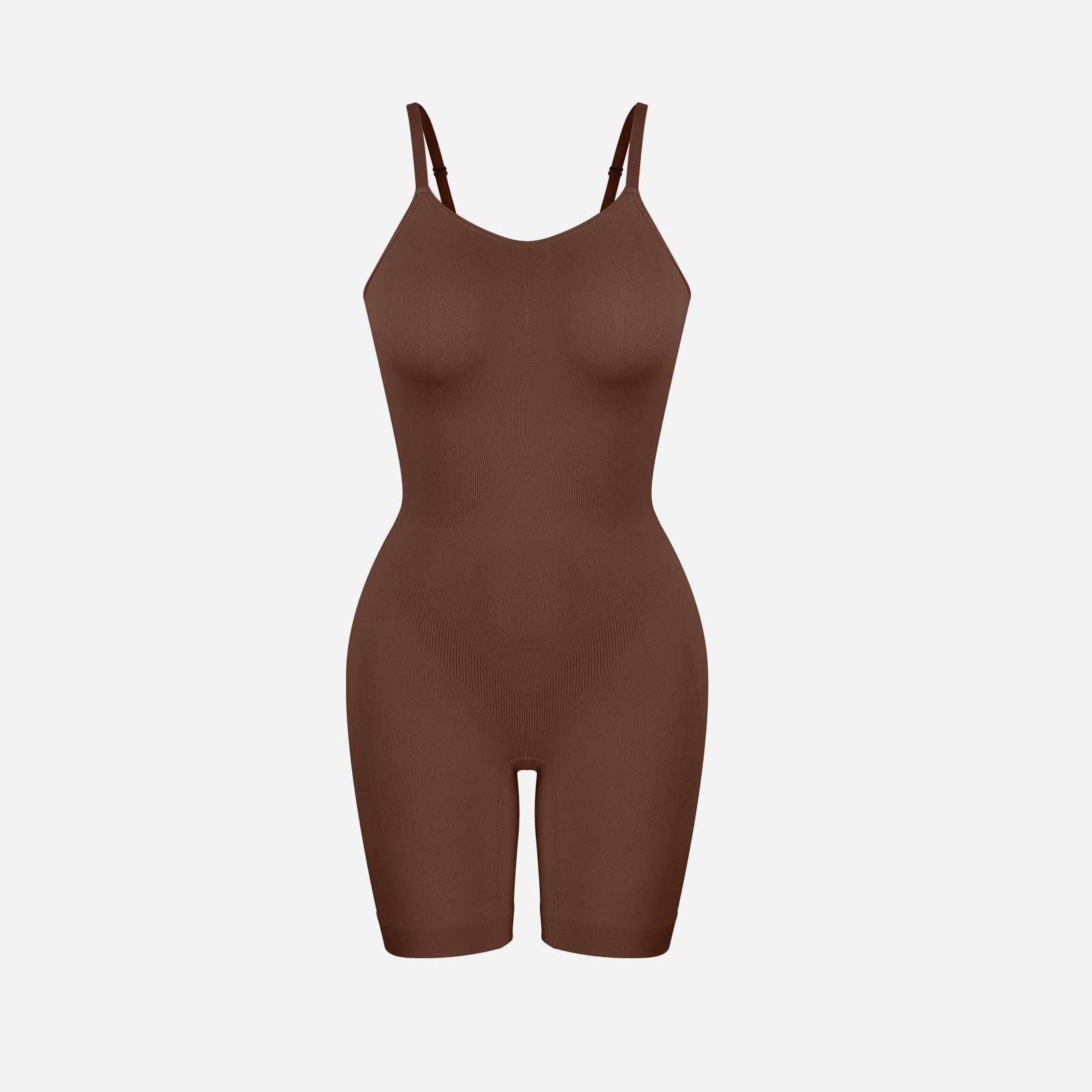 Joyshaper Seamless Mid Thigh Bodysuit Shapewear with Adjustable Straps