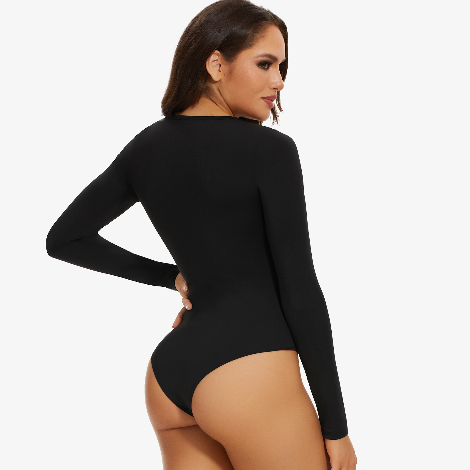 Joyshaper Sexy V-Neck Long Sleeve Bodysuit