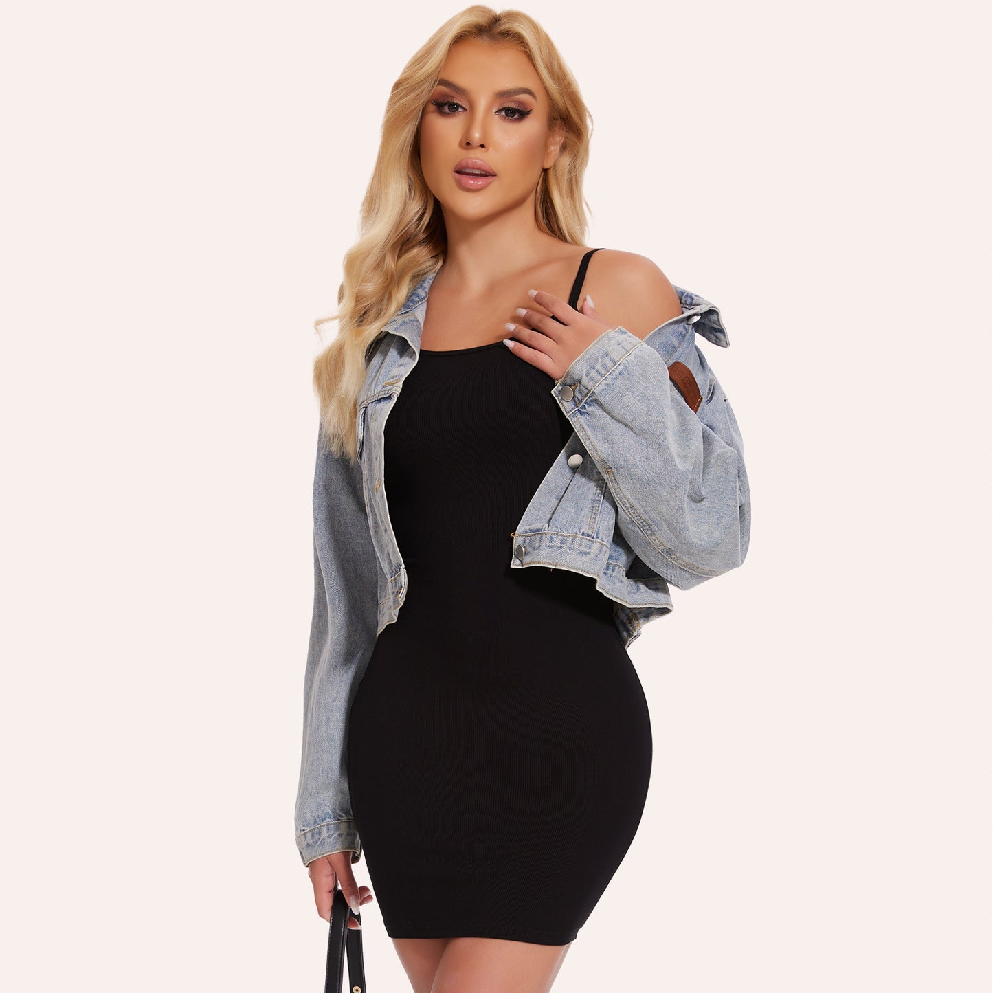 Joyshaper Low Back Spaghetti Straps Mini Dress