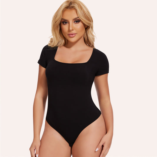 Joyshaper Square Neck Short Sleeveless Bodysuit Top