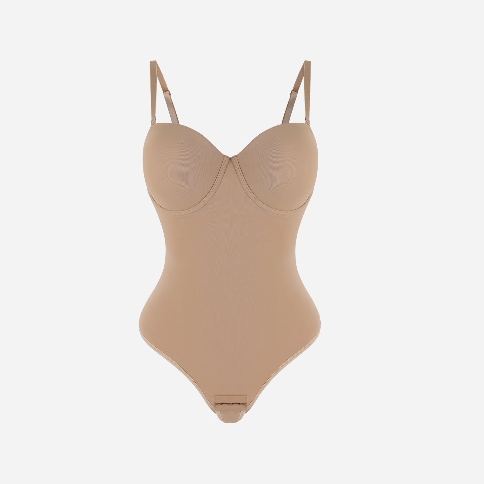 Joyshaper Tummy Control Shapewear Strapless Bodysuit with Built-in Bra
