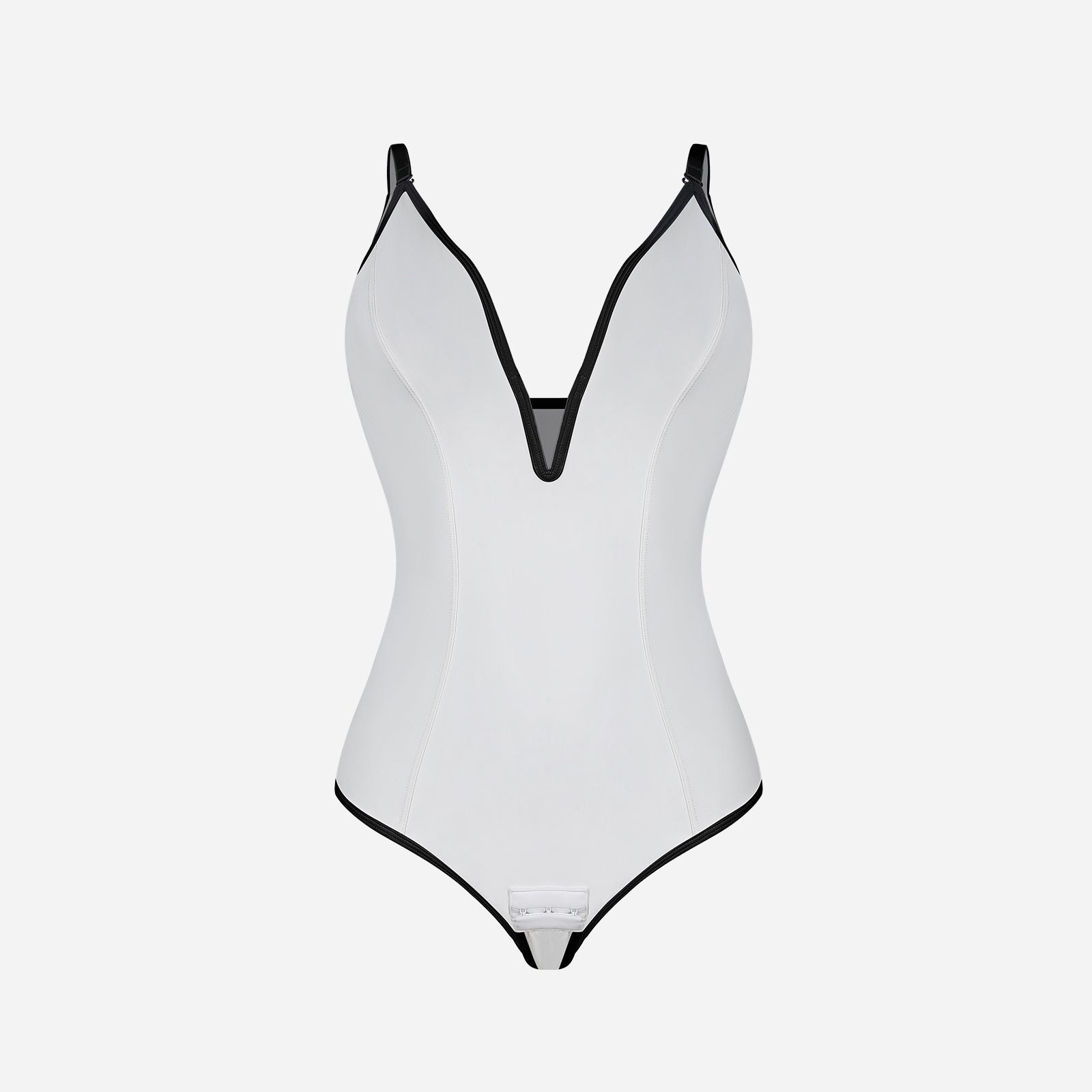 Joyshaper Tummy Control Thong Bodysuit with Deep V & Backless Design
