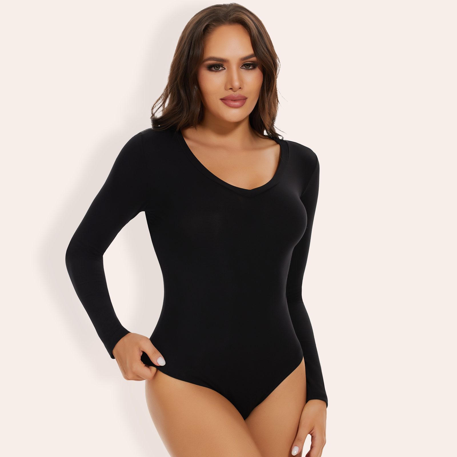 Joyshaper V-Neck Long Sleeve Bodysuit