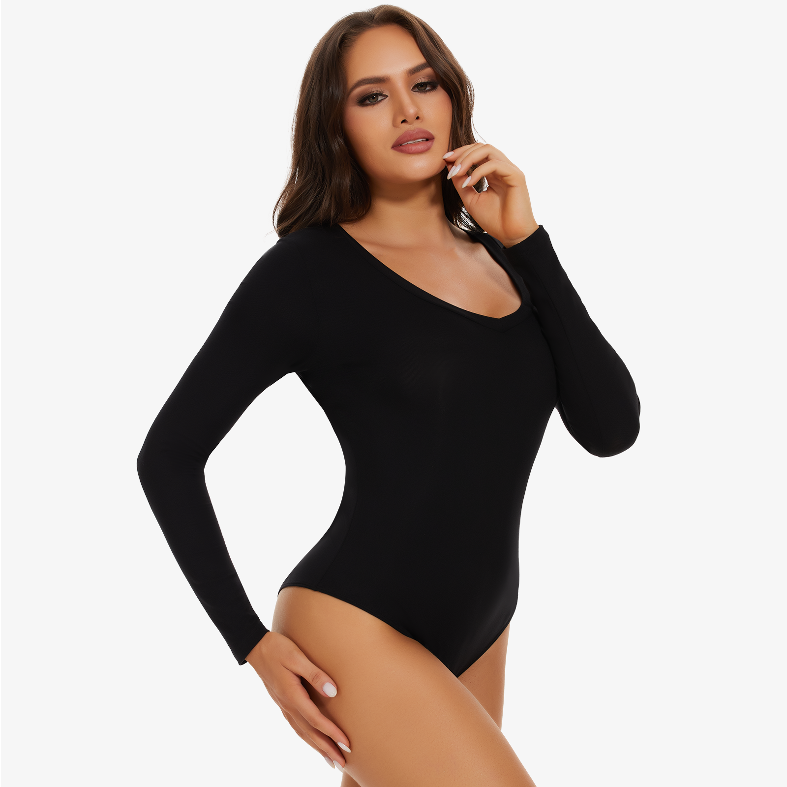 Joyshaper V-Neck Long Sleeve Bodysuit