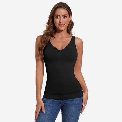 Joyshaper V-Neck Seamless Shapewear Tank With Padded Bra