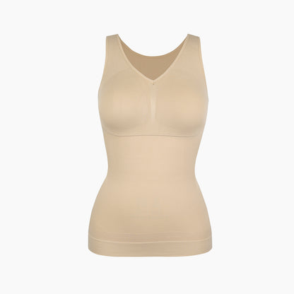 Joyshaper V-Neck Seamless Shapewear Tank With Padded Bra