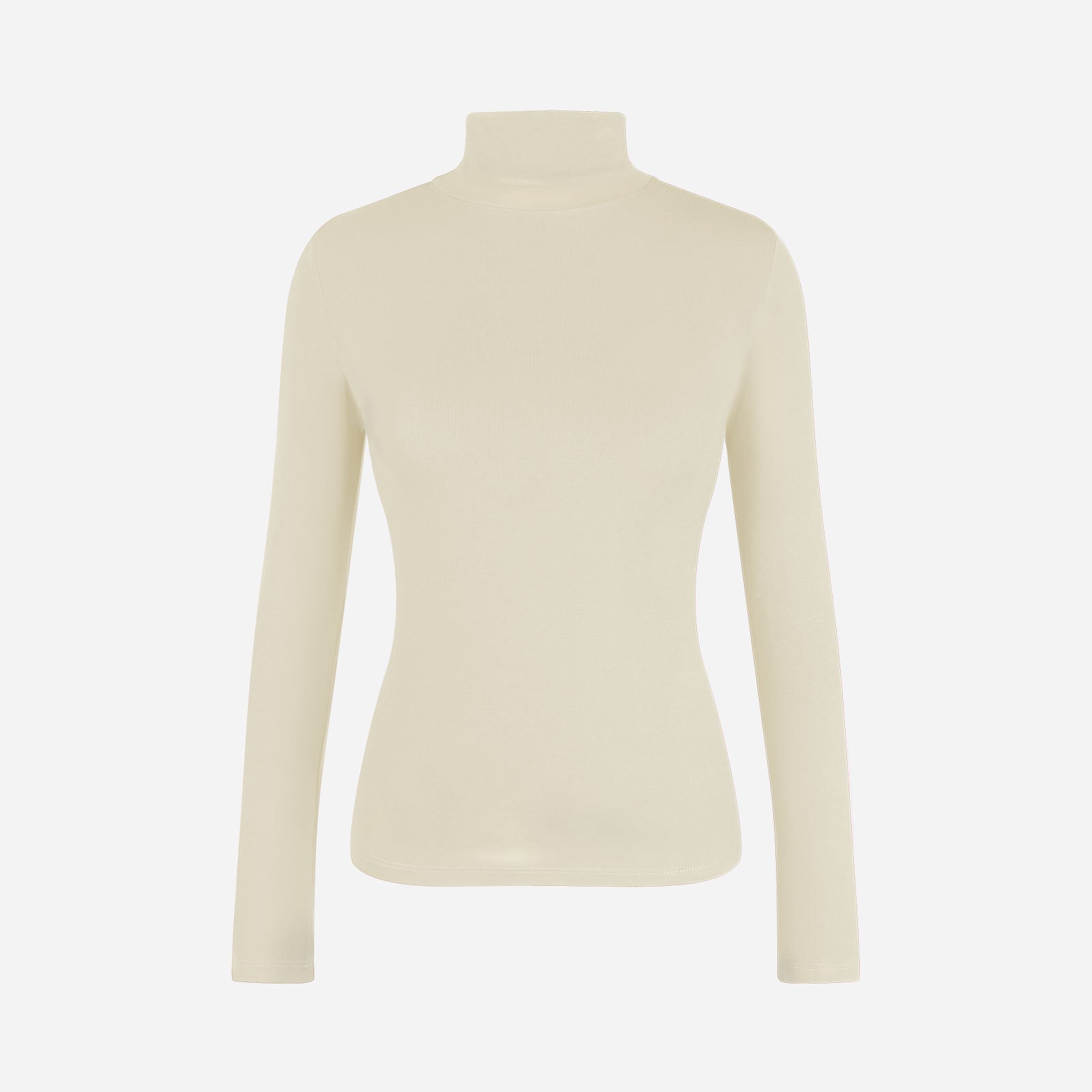 Joyshaper Cotton Stretch Long Sleeve Mock Turtle Neck Top