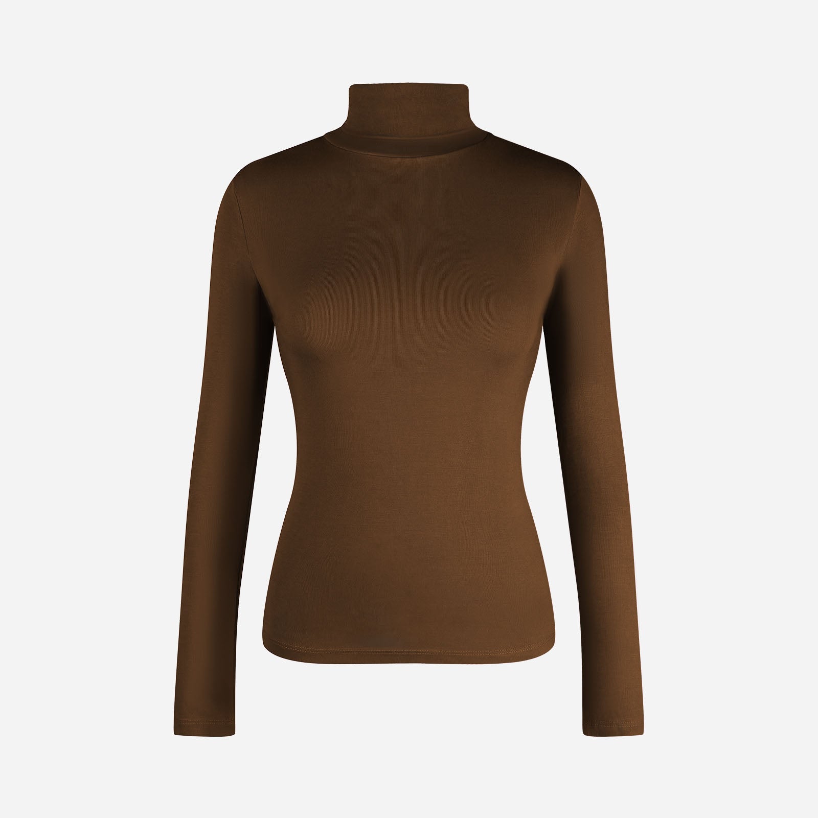 Joyshaper Cotton Stretch Long Sleeve Mock Turtle Neck Top