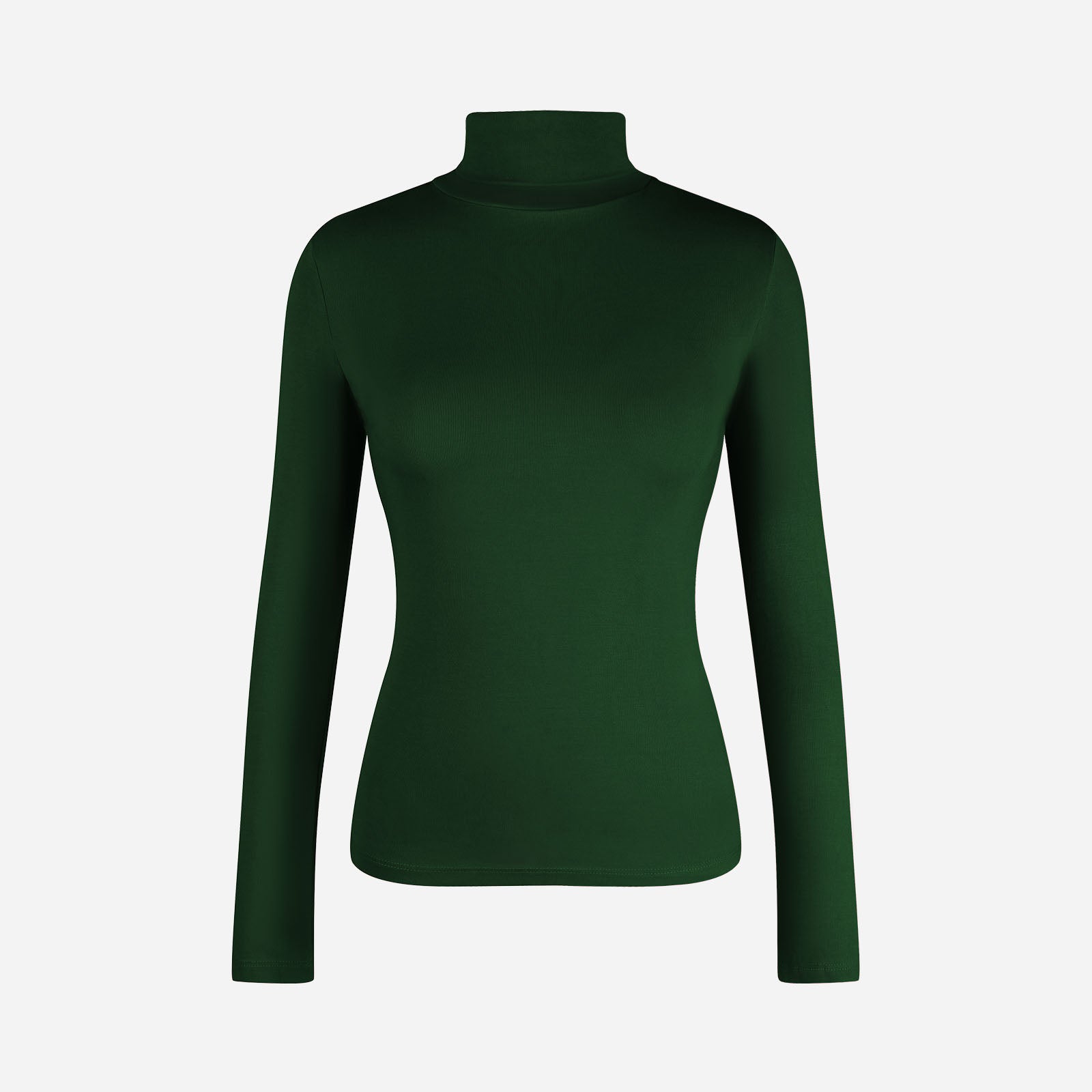 Joyshaper Cotton Stretch Long Sleeve Mock Turtle Neck Top