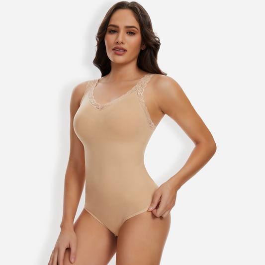 Joyshaper Lace V-Neck Shapewear Bodysuit