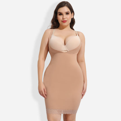 Joyshaper Open Bust Shapewear Lace Slips Dress