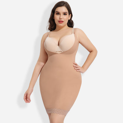 Joyshaper Open Bust Shapewear Lace Slips Dress