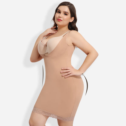 Joyshaper Open Bust Shapewear Lace Slips Dress