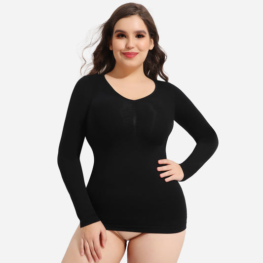 Joyshaper Seamless Shaper Long-Sleeve Top with Padded Bra